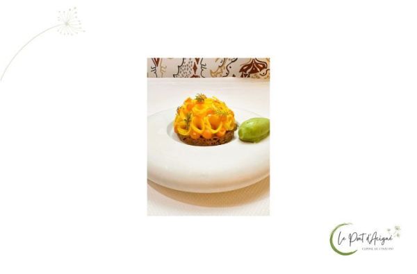 Menu dégustation avec 3 verres de vin