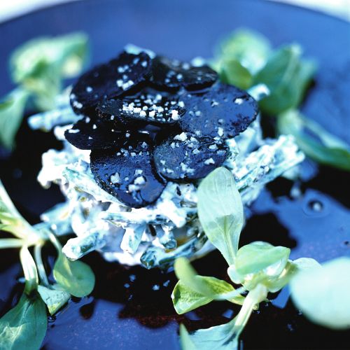 Menu végétarien (deux plats avec la truffe tuber Uncinatum & un plat avec la tuber Melanosporum)